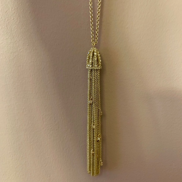 NEW! Alexis Bittar Gold Cascading Tassel Necklace - Picture 2 of 4